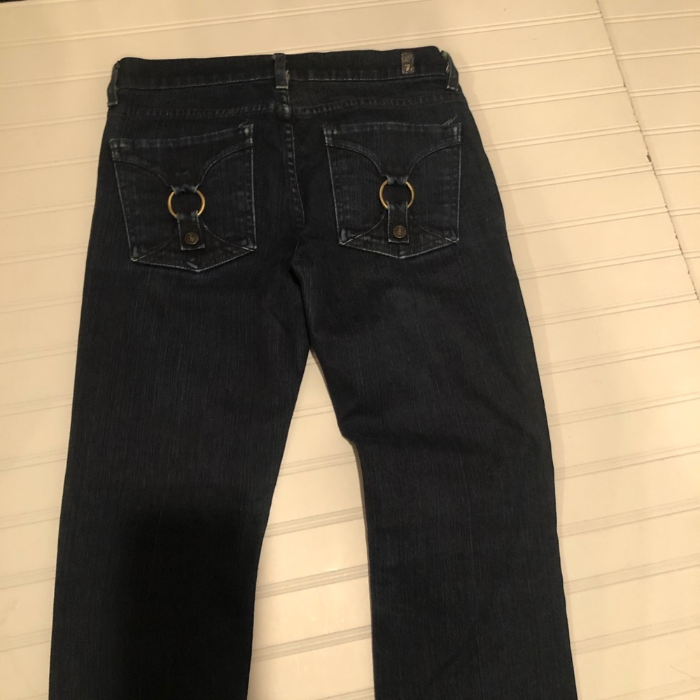 7 FAM Dark Straight Leg Jeans - Picture 4 of 10